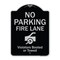 Signmission Designer Series-No Parking Fire Lane With Graphic Violators Booted Or Towed, 24" x 18", BS-1824-9962 A-DES-BS-1824-9962 - alternate 1